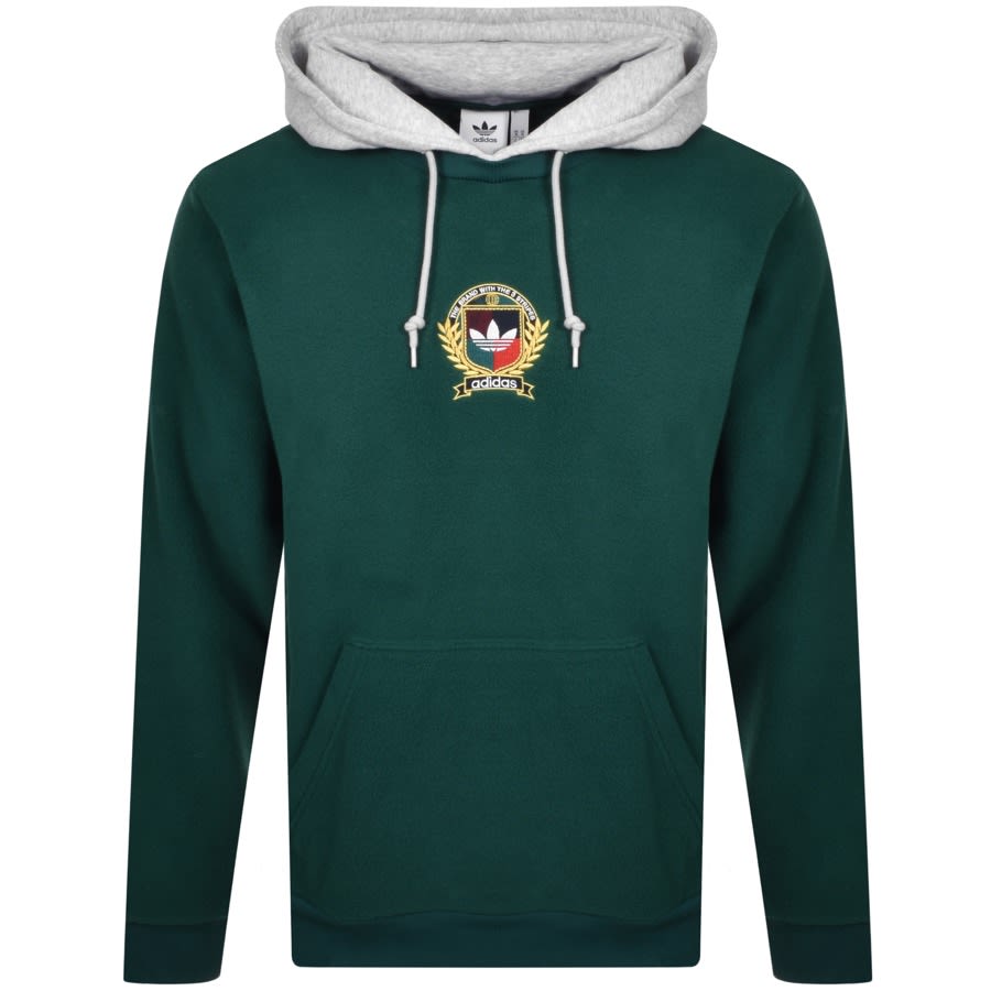 Alternative Image for Productadidas Originals Collegiate Crest Hoodie Green1